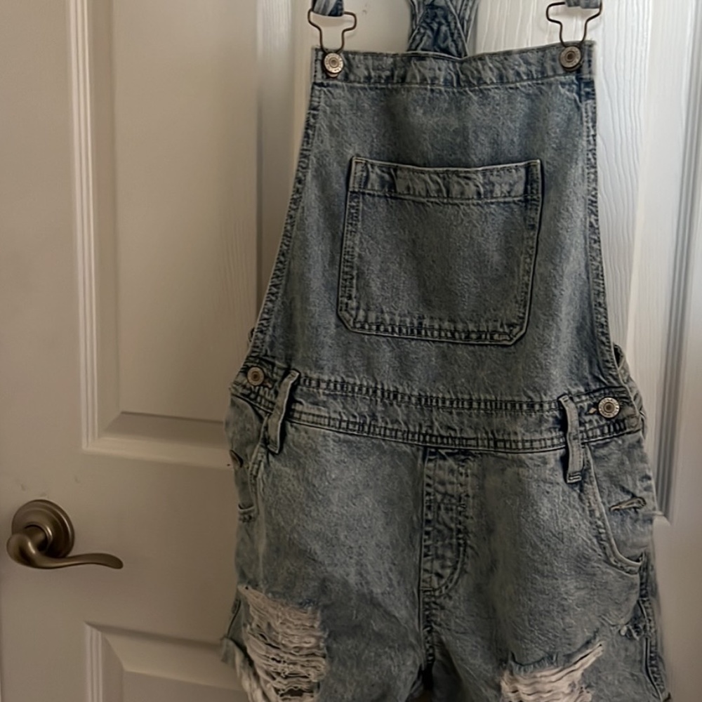 Jean overall shorts